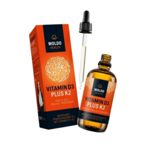 WoldoHealth Vitamin D3+K2 Kapky 1000 I.U. 50 ml