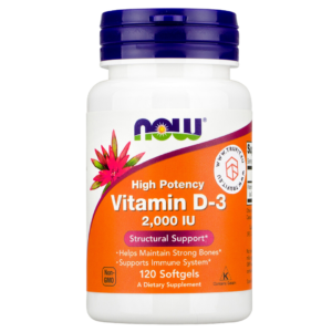 Now Foods Vitamin D3 2000 IU, 120 kapslí