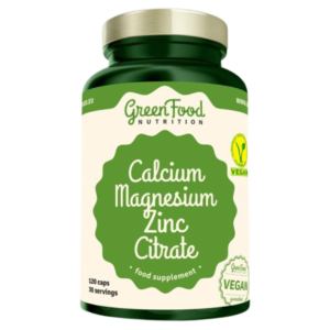 GreenFood Vápník Hořčík Zinek Citrát, 120 kapslí