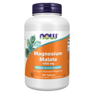 NOW Magneisum Malate, 180 kapslí