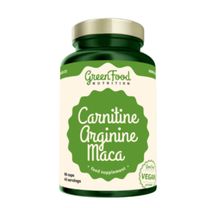 GreenFood Carnitin+Arginin+Maca, 90 kapslí