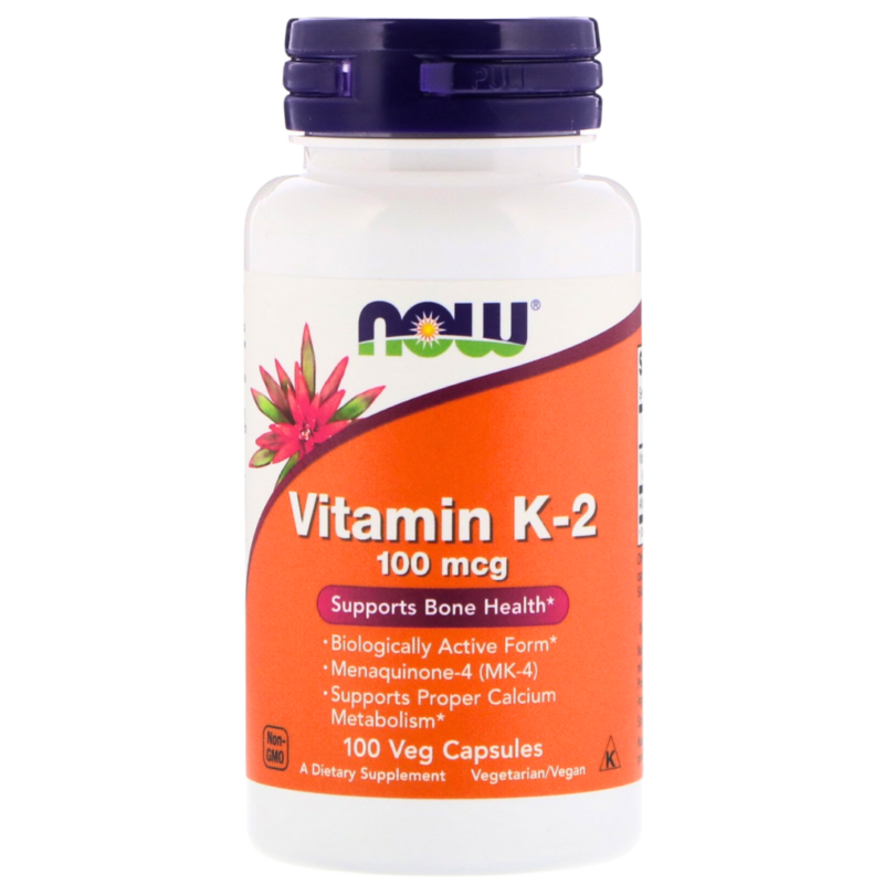 Now Foods Vitamin K2, 100 kapslí